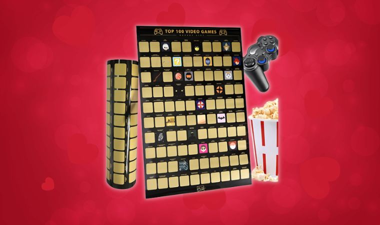 Video Game Bucket List Poster - Best for Goal-Setting Couples