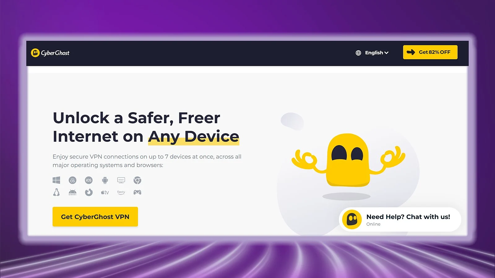 CyberGhost VPN - Best No-Lag VPN for Casual Gamers and Streaming