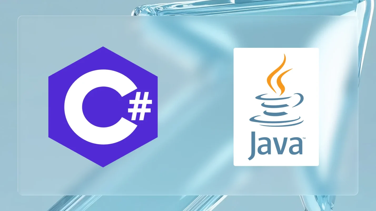 C# and Java logos
