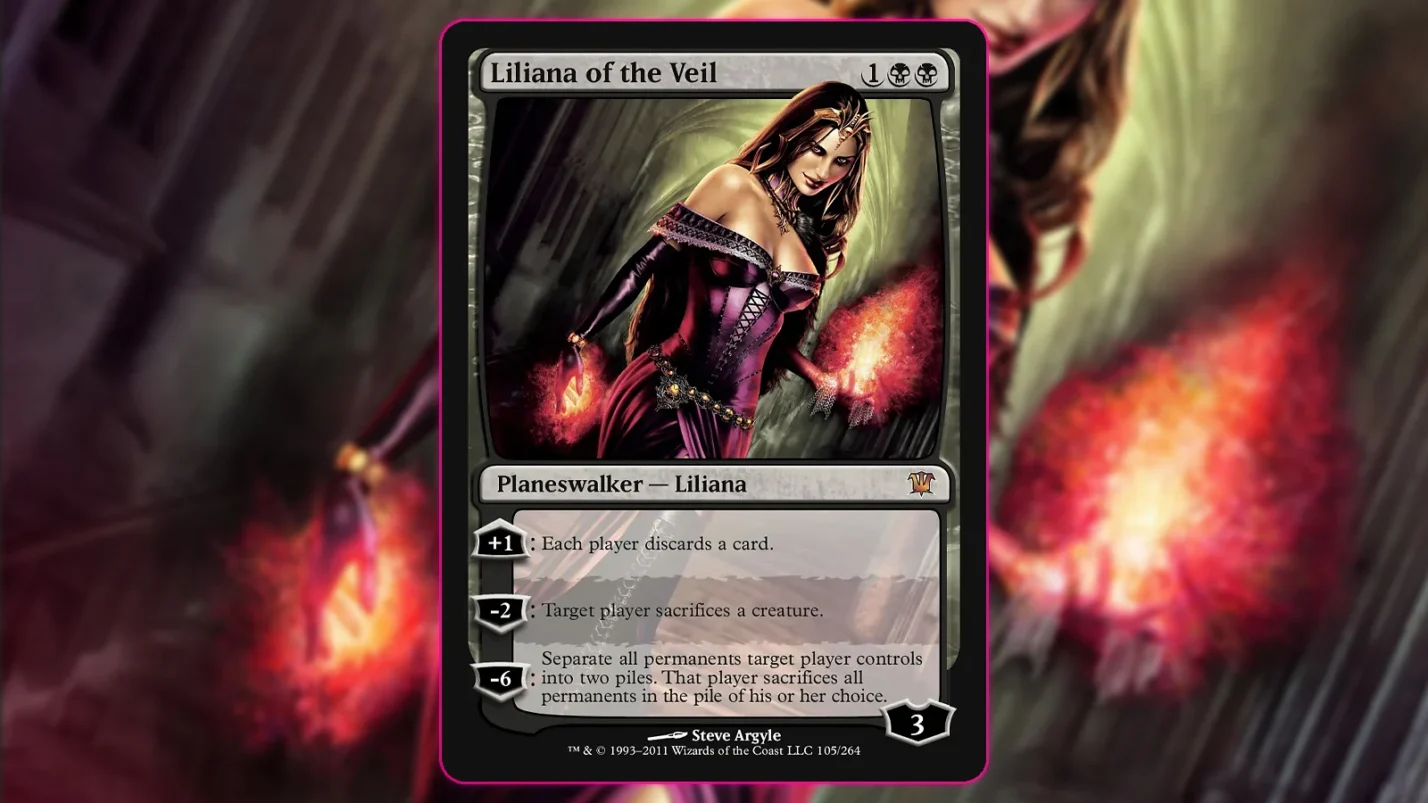 Magic: The Gathering Planeswalker card - Liliana of the Veil