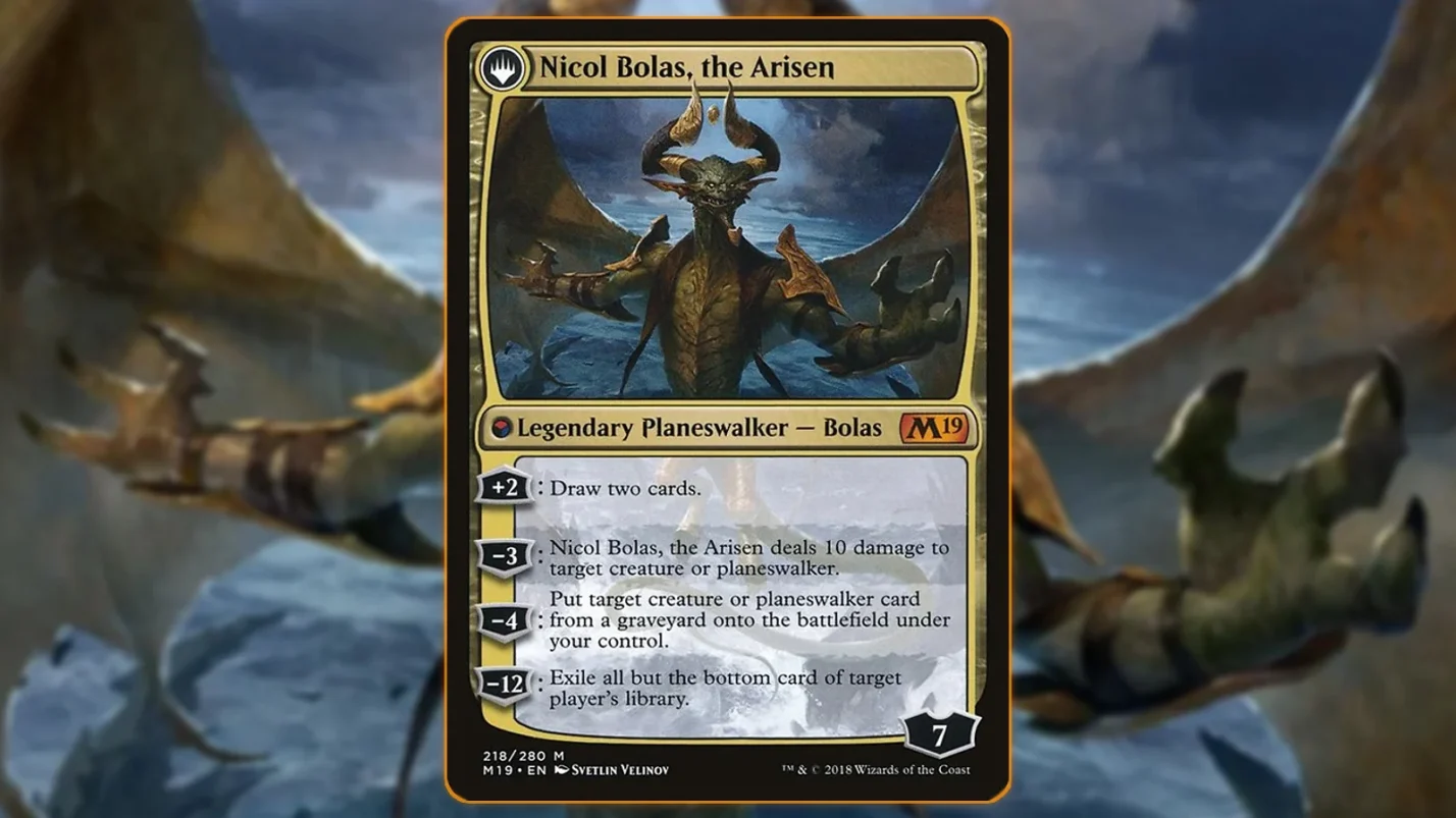 Magic: The Gathering Planeswalker card - Nicol Bolas, the Ravager