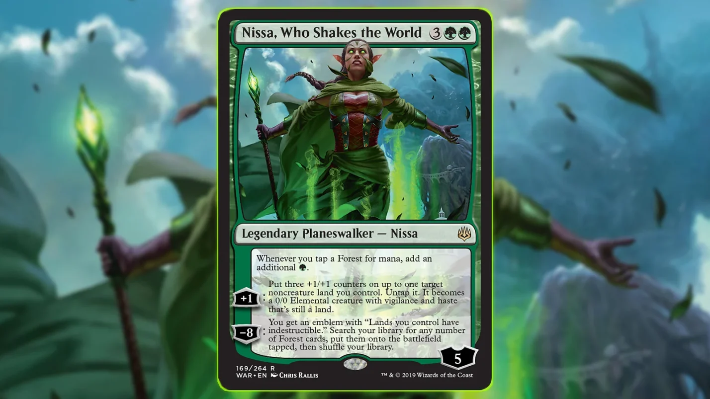 Magic: The Gathering Planeswalker card - Nissa, Who Shakes the World