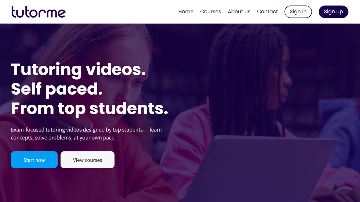 Tutorme website page