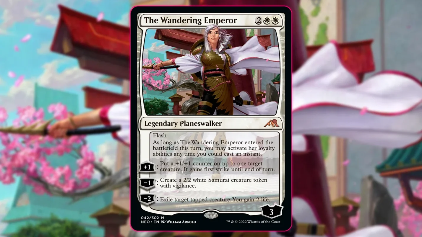 Magic: The Gathering Planeswalker card - The Wandering Emperor