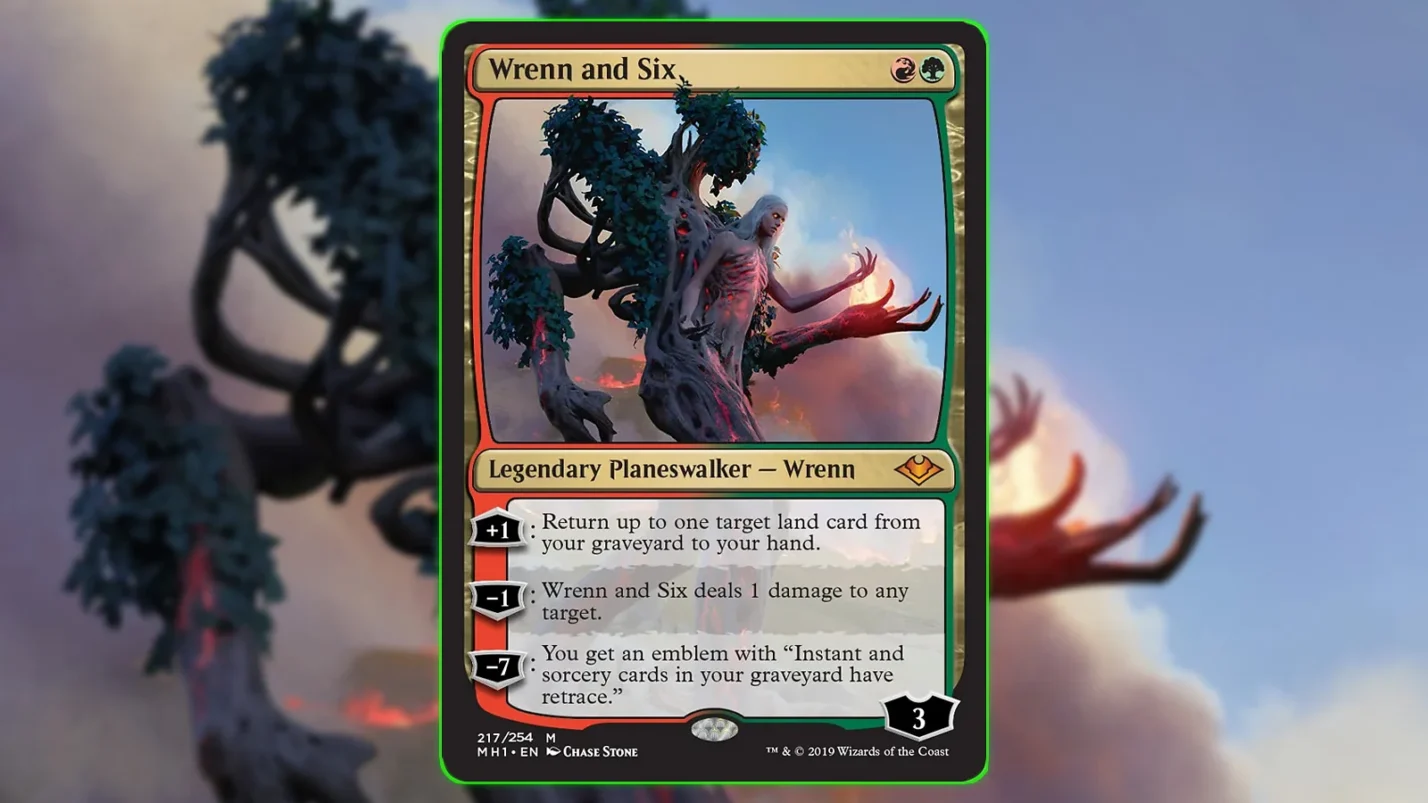 Magic: The Gathering Planeswalker card - Wrenn and Six