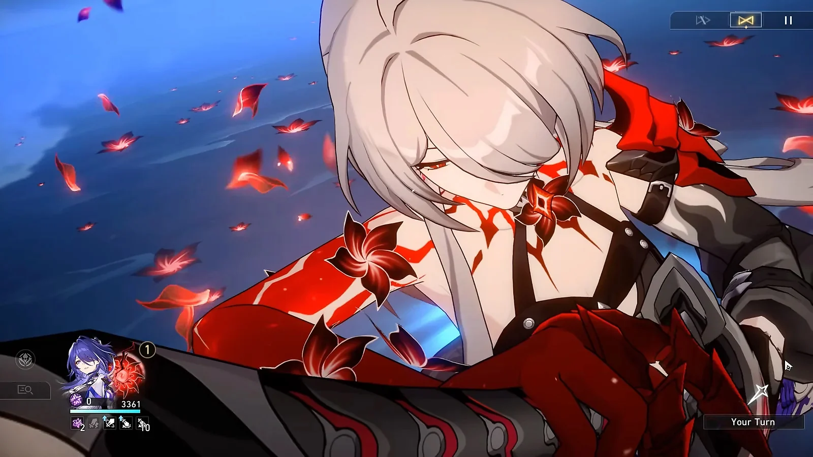 Acheron activating her Slashed Dream Cries in Red Ultimate