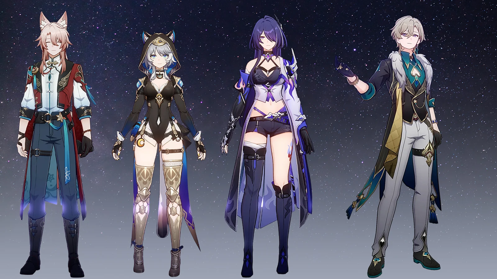 A premium Acheron team composition featuring Jiaoqiu, Cipher, and Aventurine