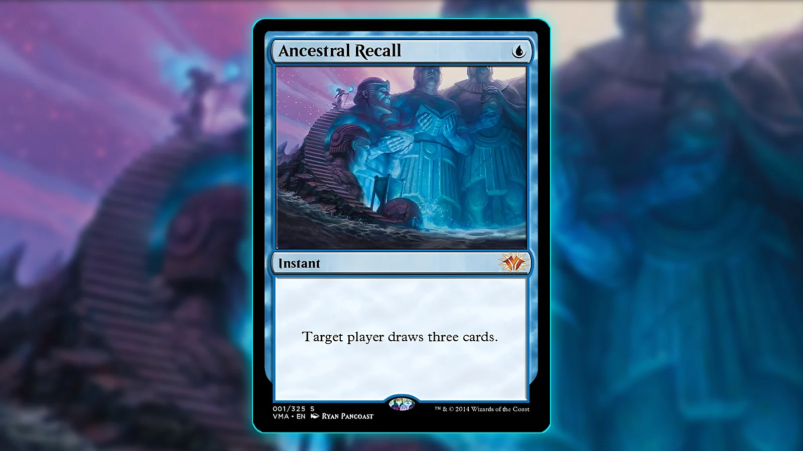 Blue Card in MTG - Ancestral Recall
