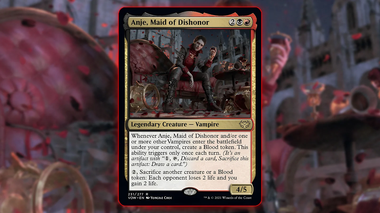 Vampire Commander MTG Card: Anje, Maid of Dishonor