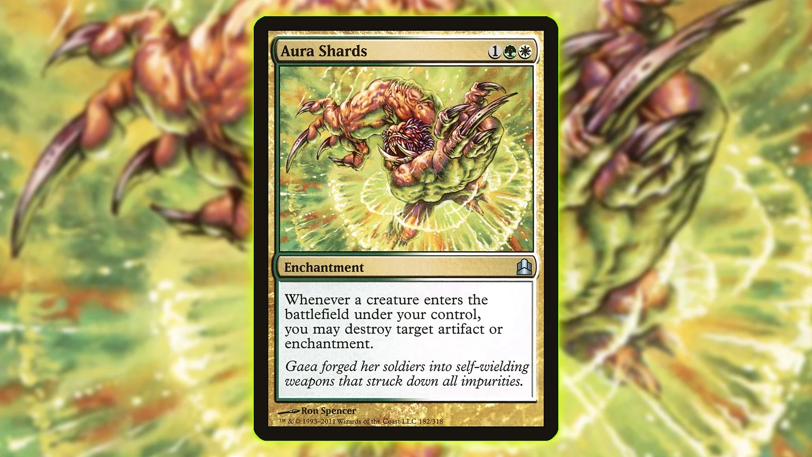 Enchantment Card in MTG - Aura Shards