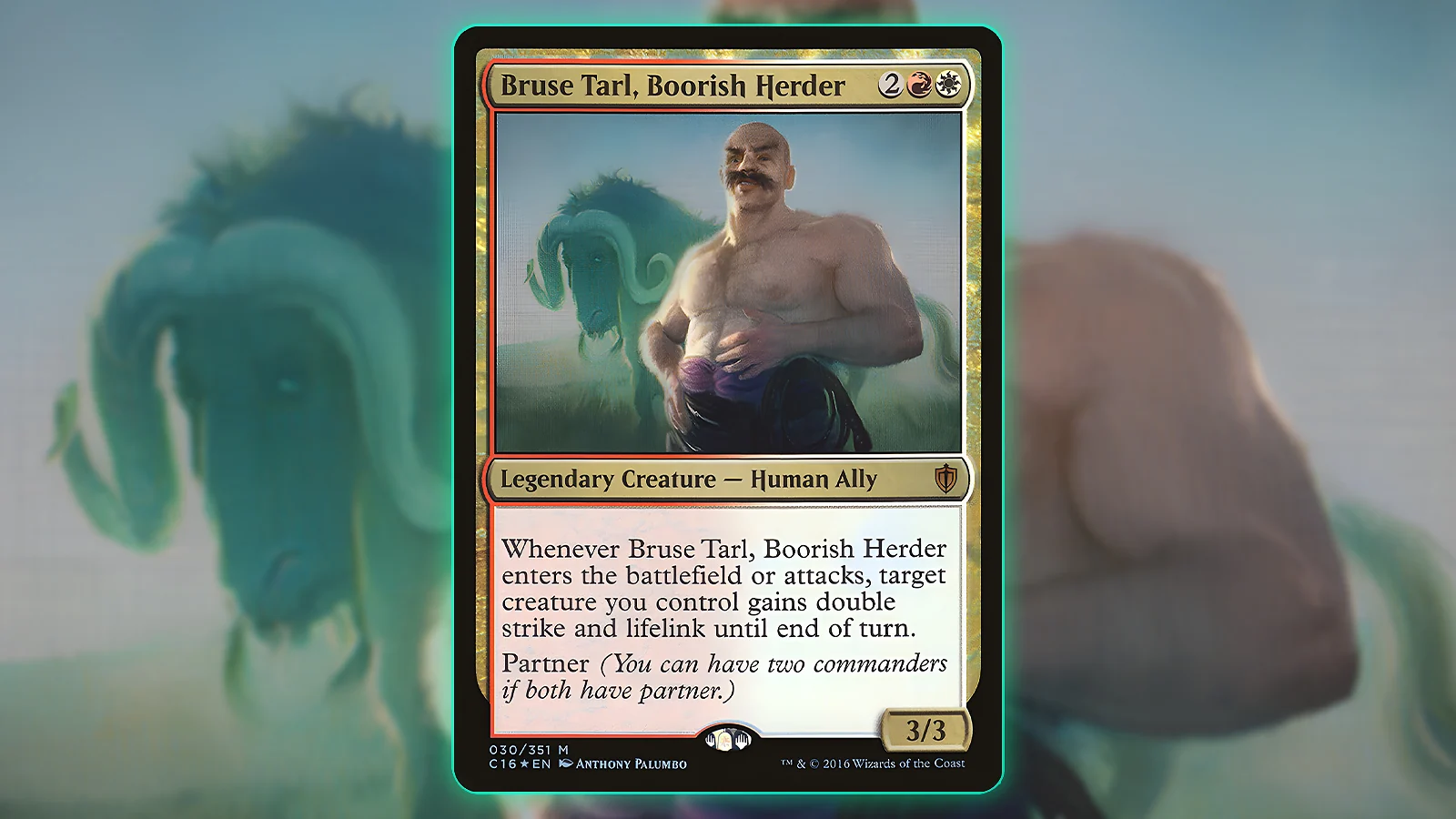 Partner Commander MTG Card: Bruse Tarl, Boorish Herder