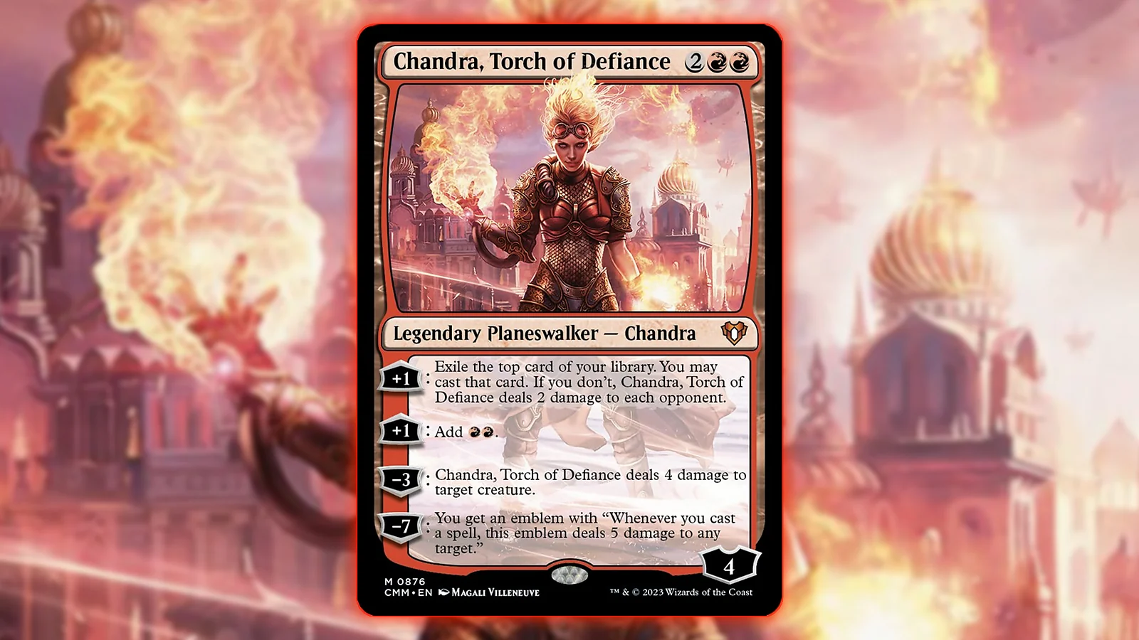 Red MTG Card: Chandra, Torch of Defiance