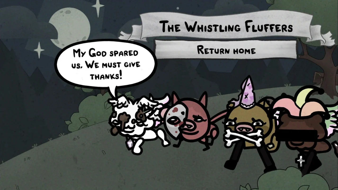 4 cats in the night forest