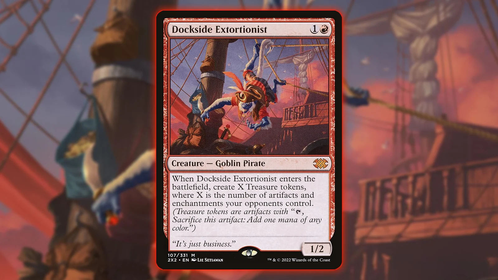Red MTG Card: Dockside Extortionist