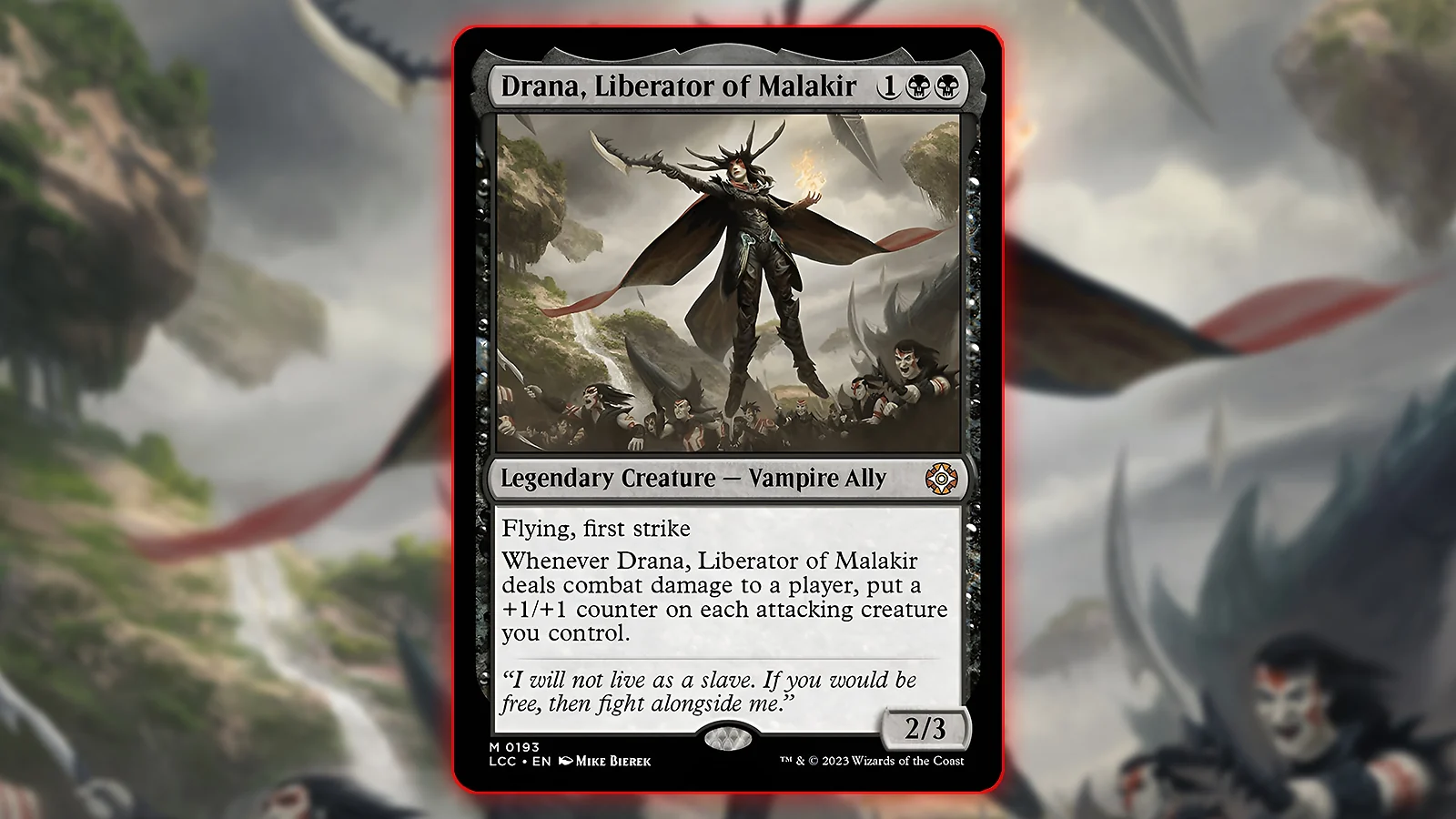 Vampire Commander MTG Card: Drana, Liberator of Malakir