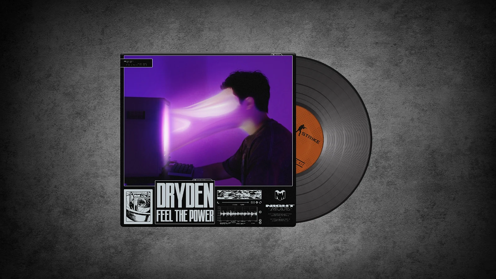 CS2 Music Kit: Dryden, Feel the Power - person’s face being stretched into a computer monitor