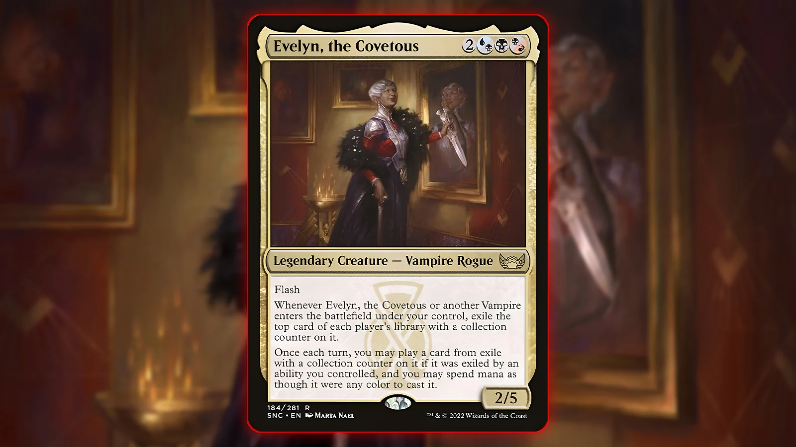 Vampire Commander MTG Card: Evelyn, the Covetous