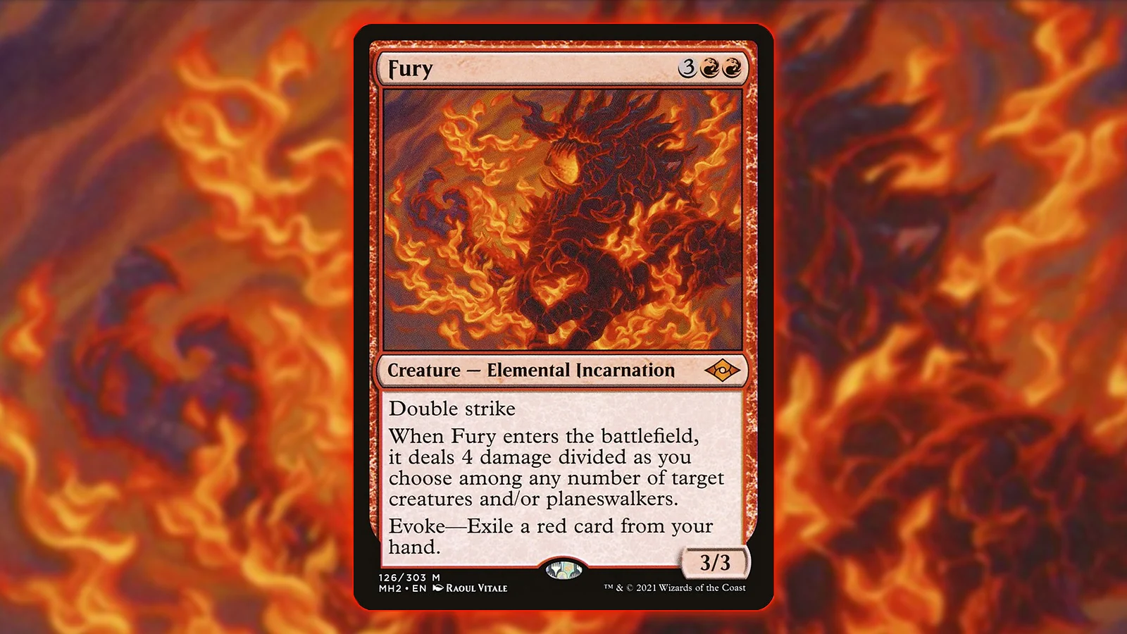 Red MTG Card: Fury