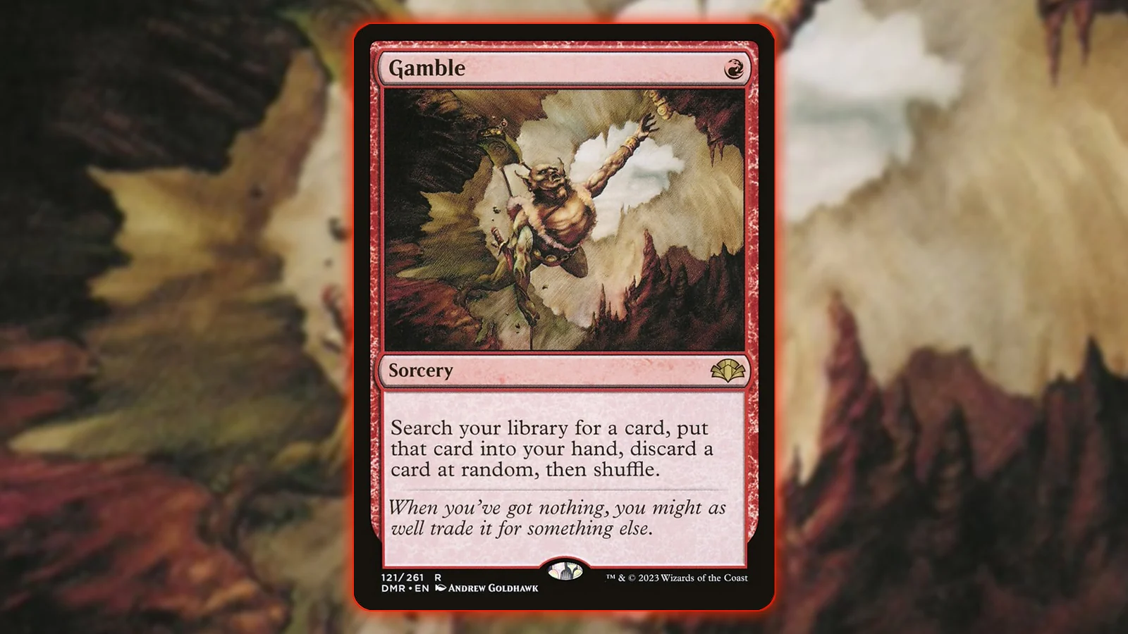 Red MTG Card: Gamble