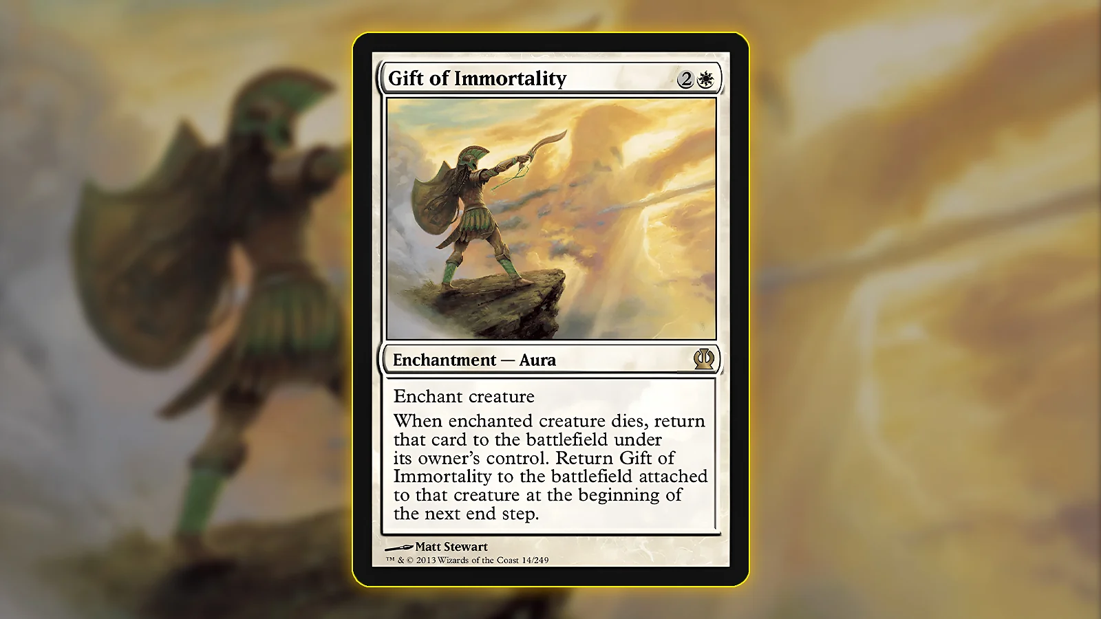 MTG Aura card - Gift of Immortality