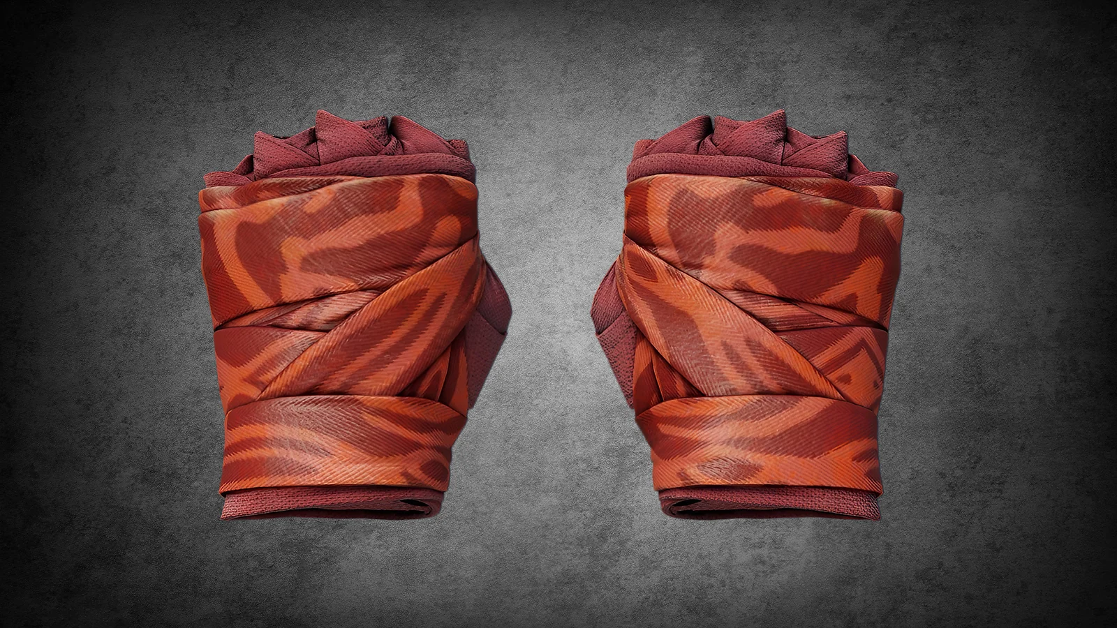 CS2 Hand Wraps Slaughter: fabric hand wraps with a red and orange marbled camo pattern
