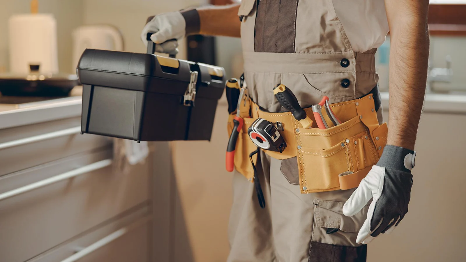 A Handyman with instruments