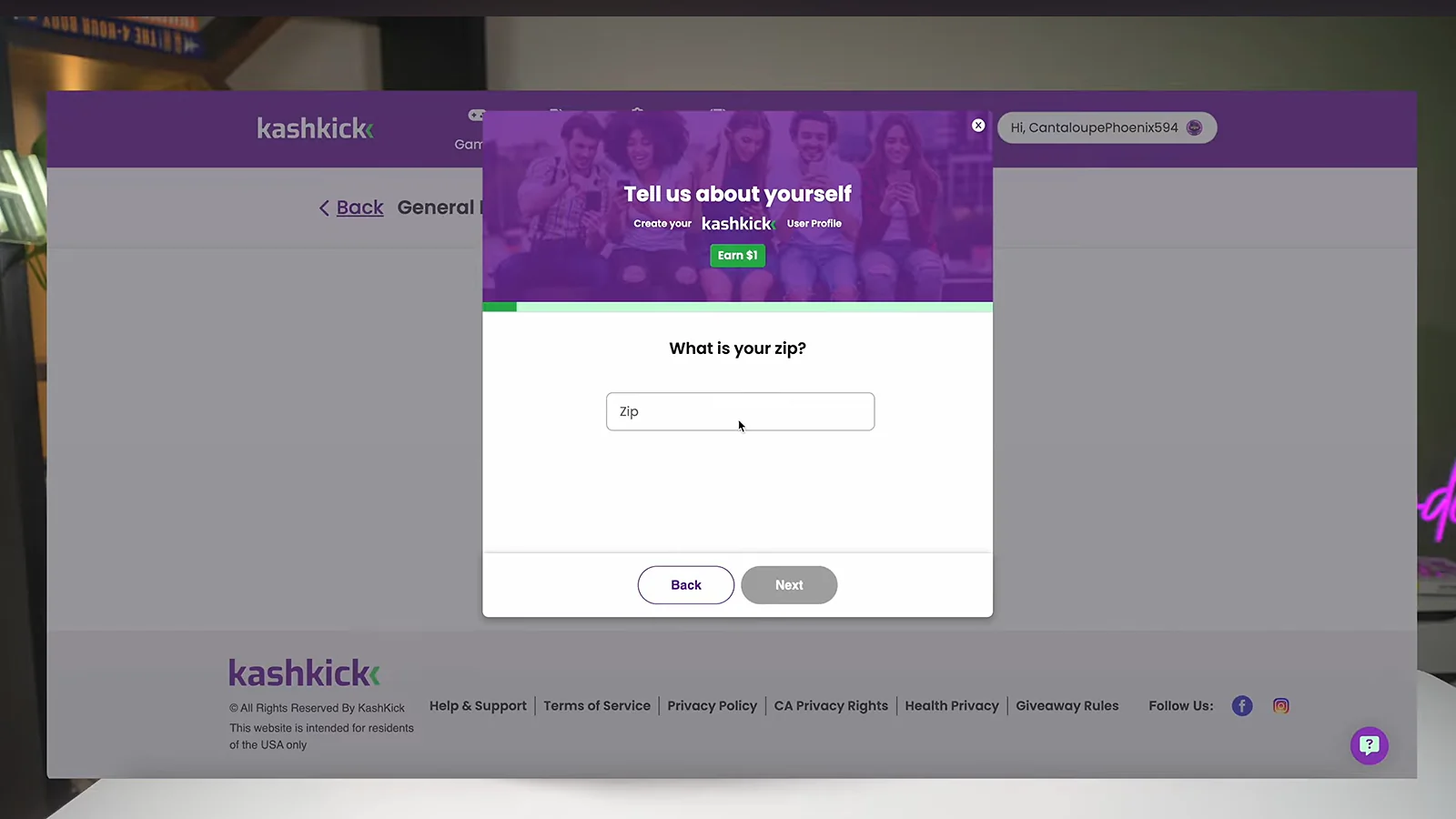 Kashkick sign in