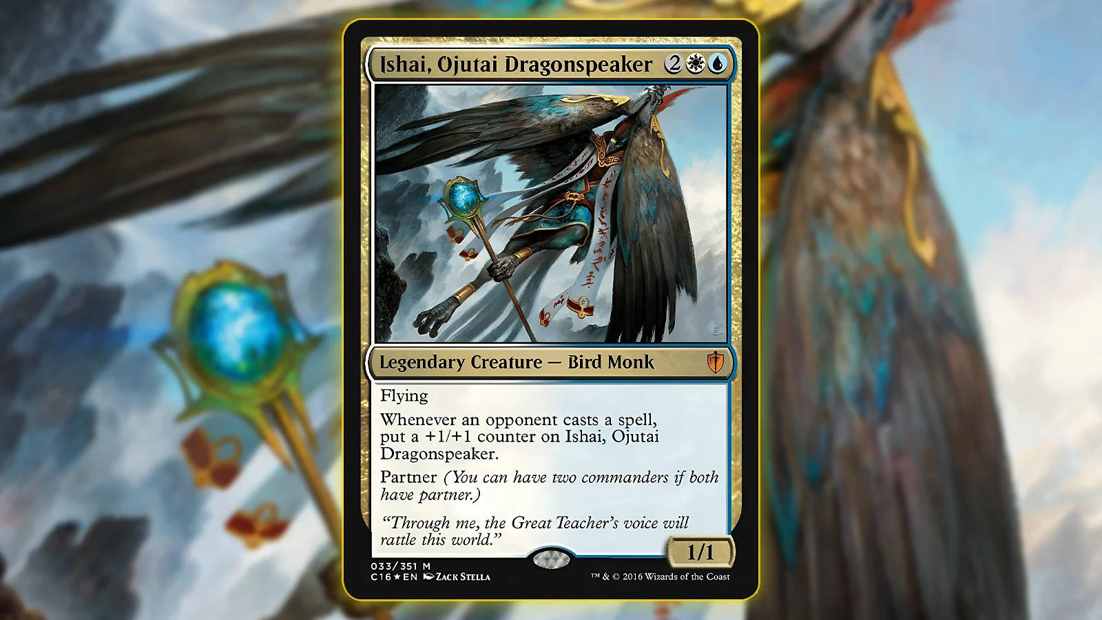 Partner Commander MTG Card: Ishai, Ojutai Dragonspeaker
