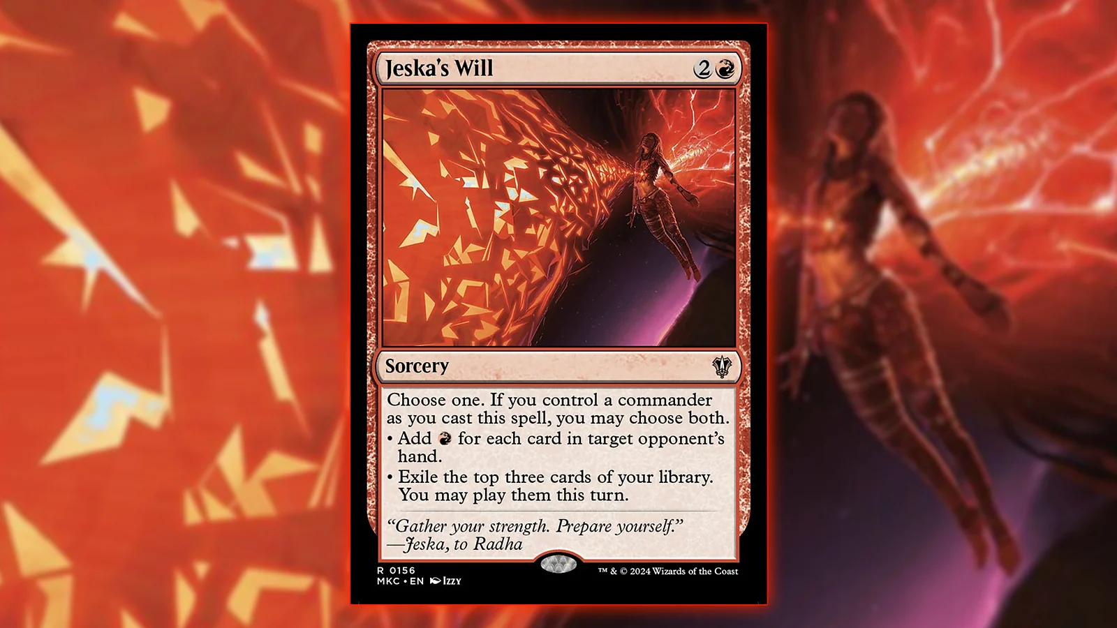 Red MTG Card: Jeska’s Will
