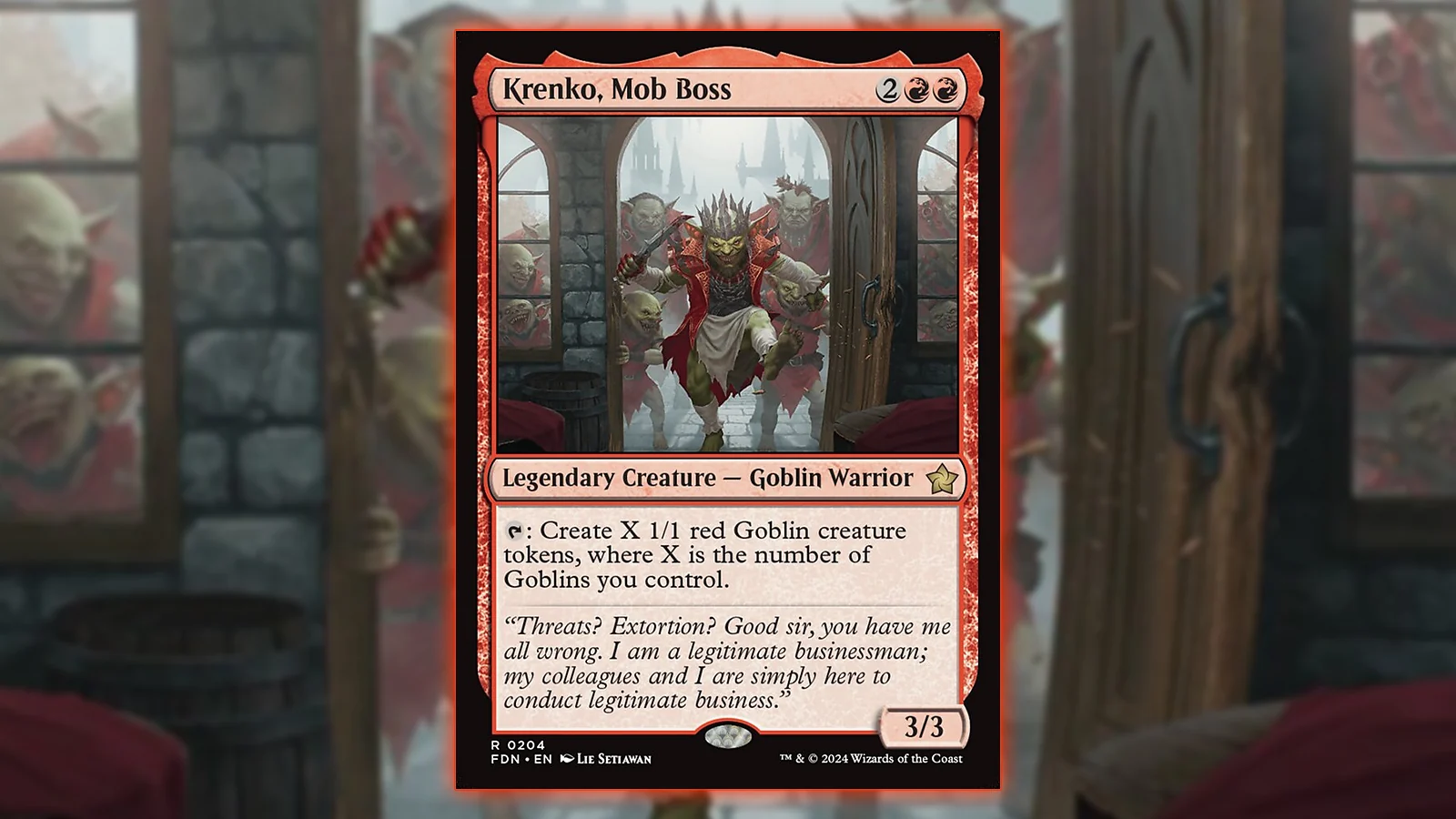 Token Commander MTG Card: Krenko, Mob Boss