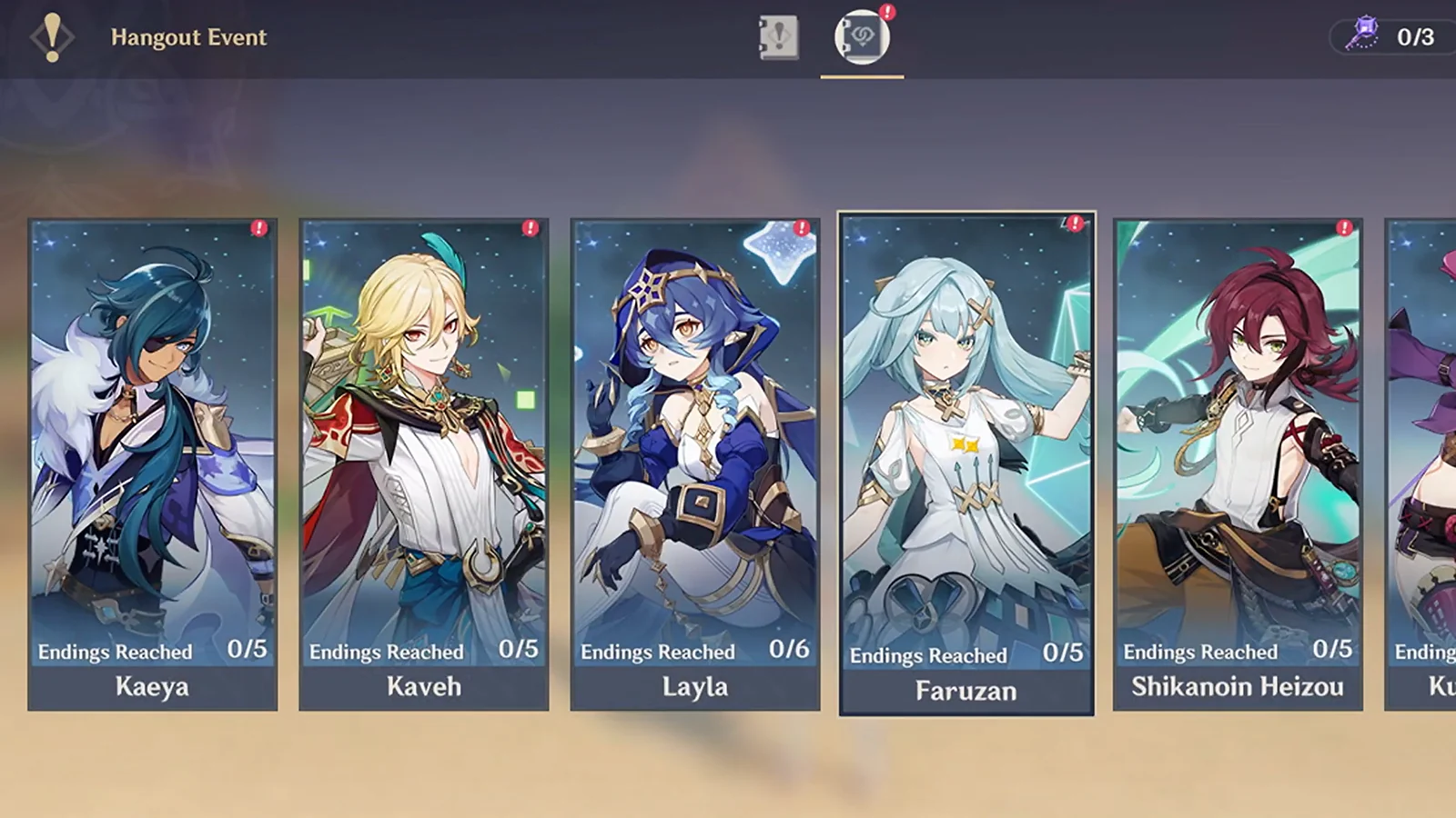 List of characters of Genshin Impact