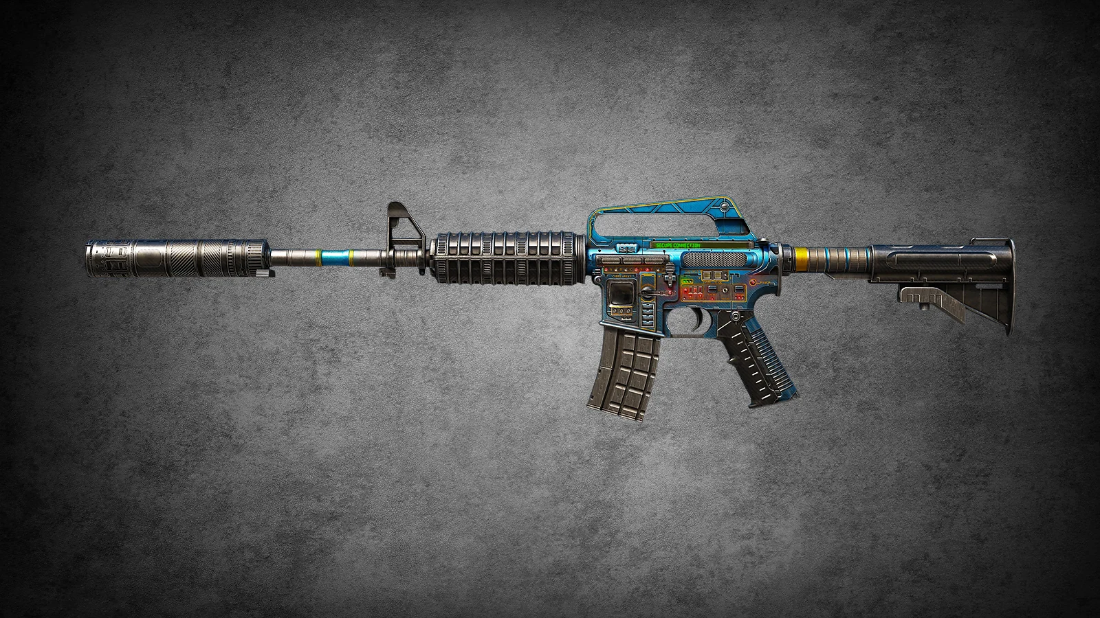 CS2 M4A1-S Control Panel skin featuring an industrial electronic design with buttons and circuit details
