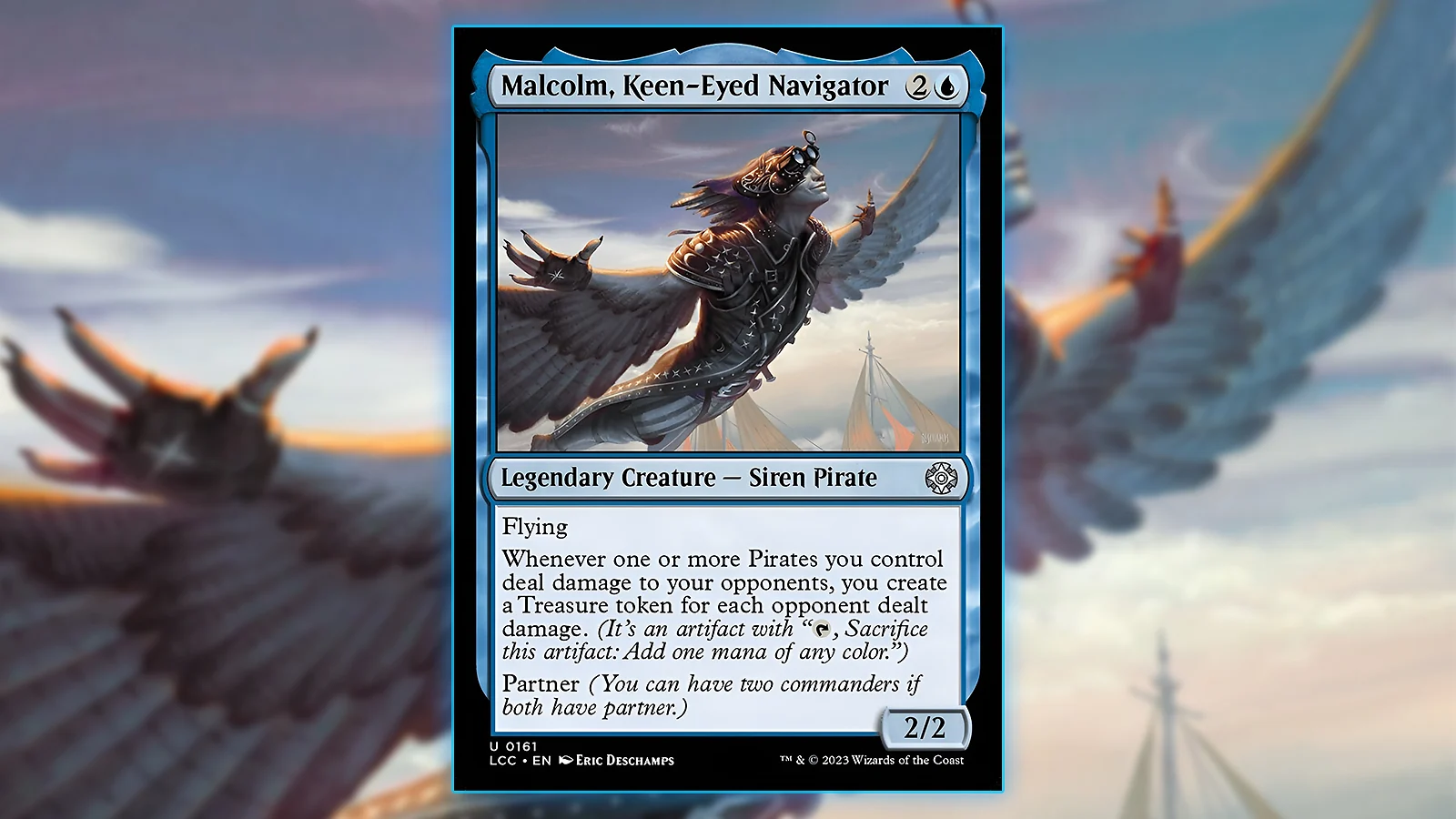 Partner Commander MTG Card: Malcolm, Keen-Eyed Navigator