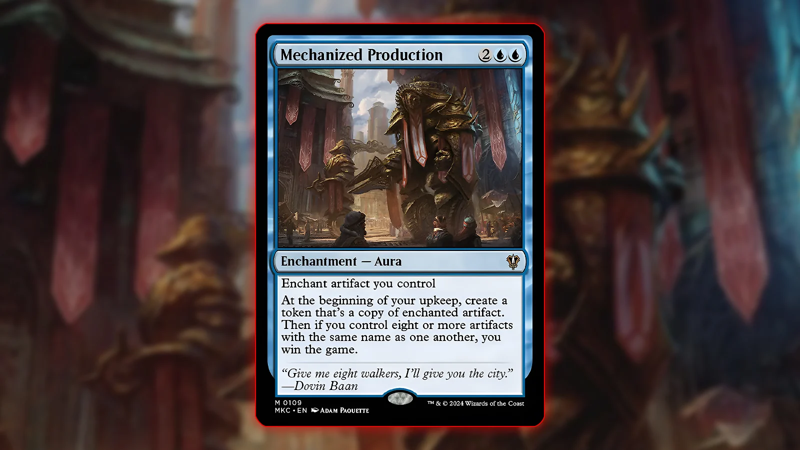 MTG Aura card - Mechanized Production