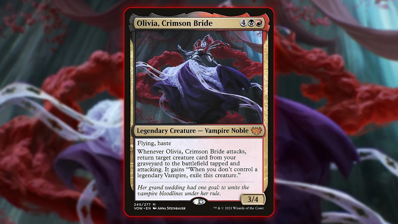 Vampire Commander MTG Card:  Olivia, Crimson Bride