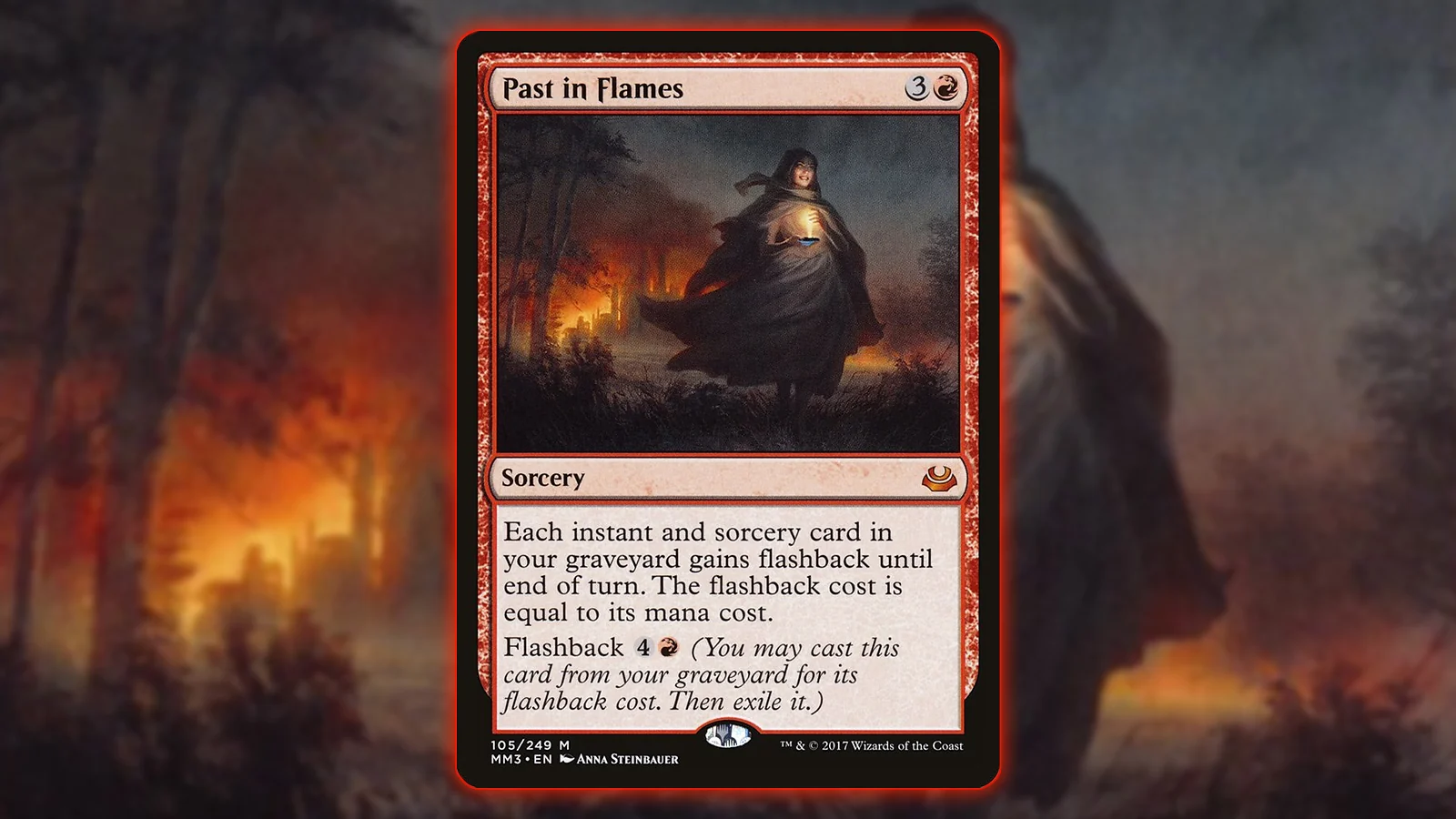 Red MTG Card: Past in Flames