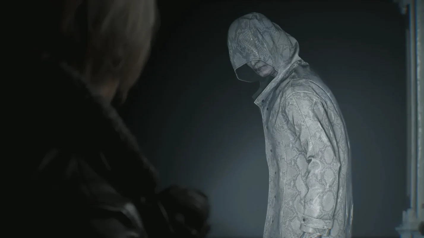 man with a snake pattern jacket