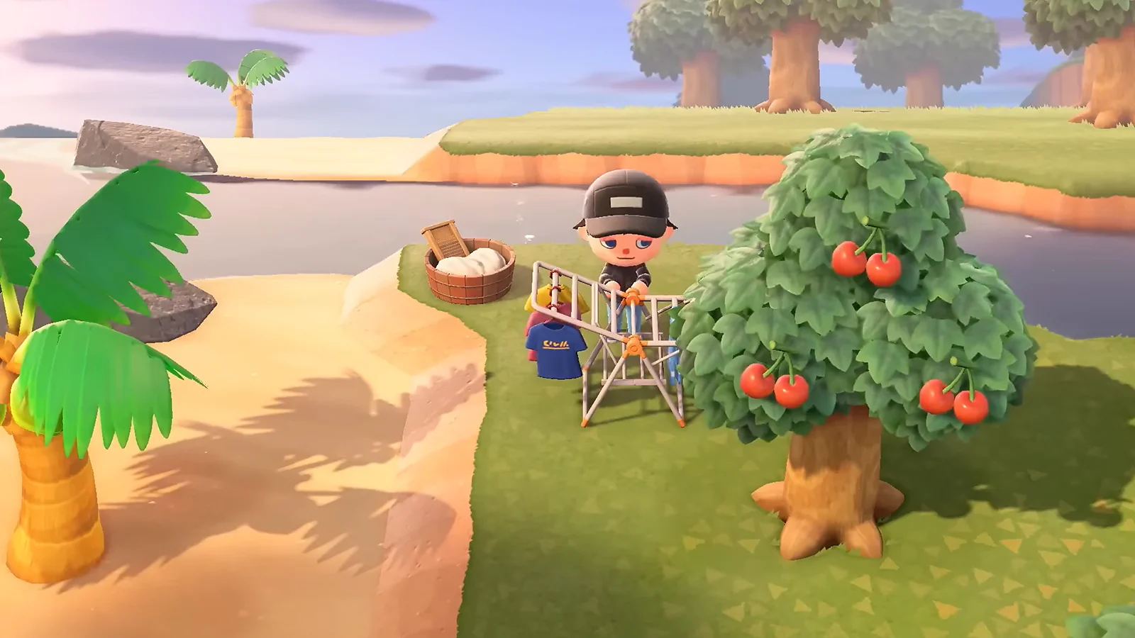 Animal Crossing: New Horizons - a character in a garden
