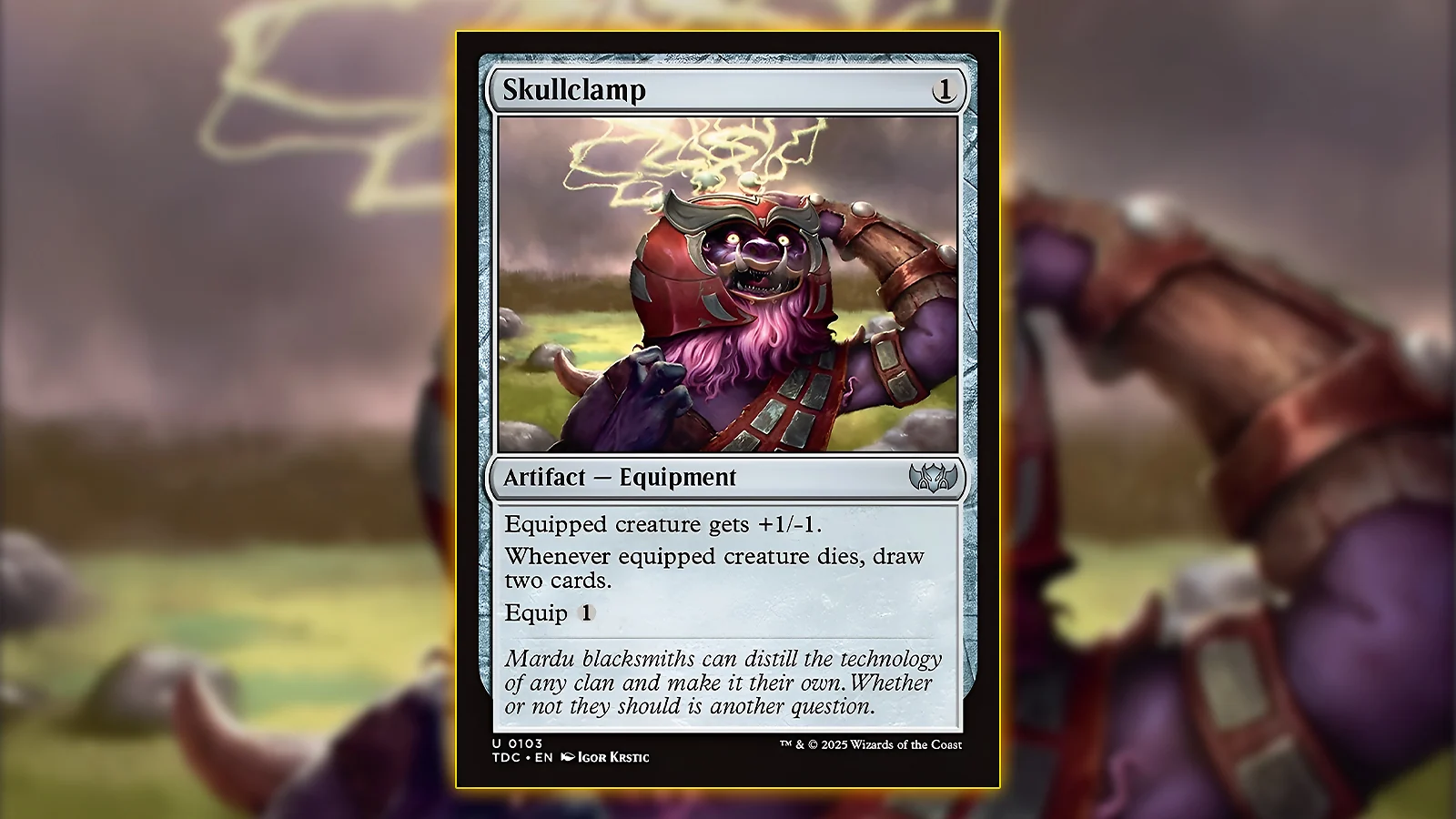 Magic: The Gathering colorless card - Skullclamp