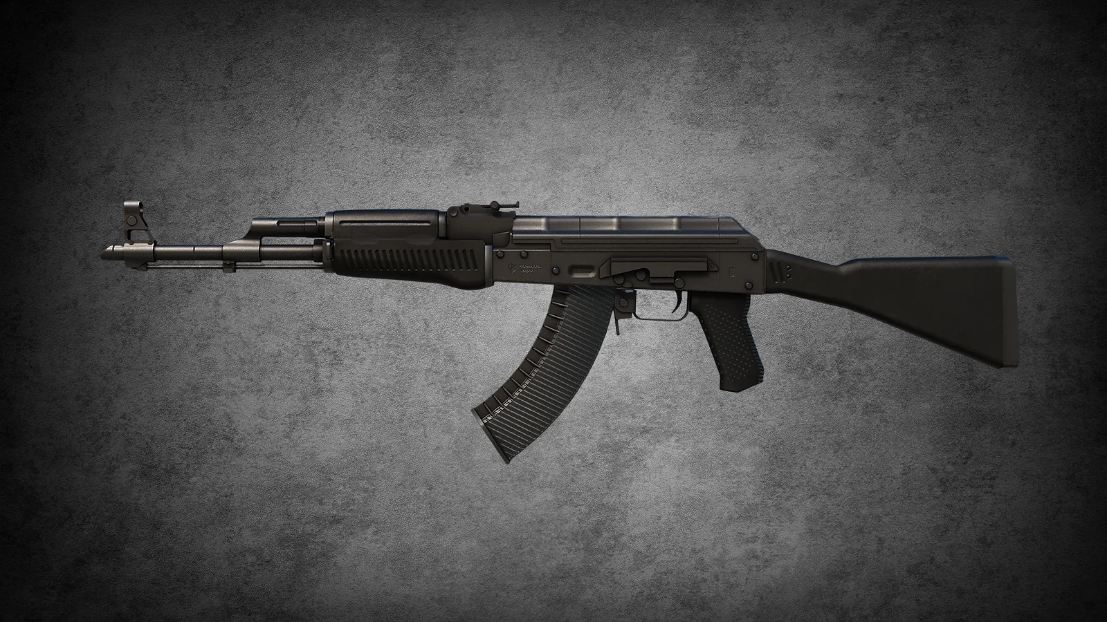 CS2 AK-47 Slate skin in a sleek, minimalist all-black finish