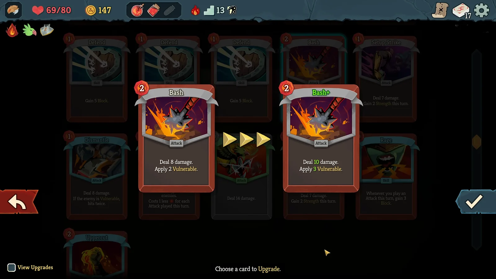 slay the spire 2 upgrading the card 