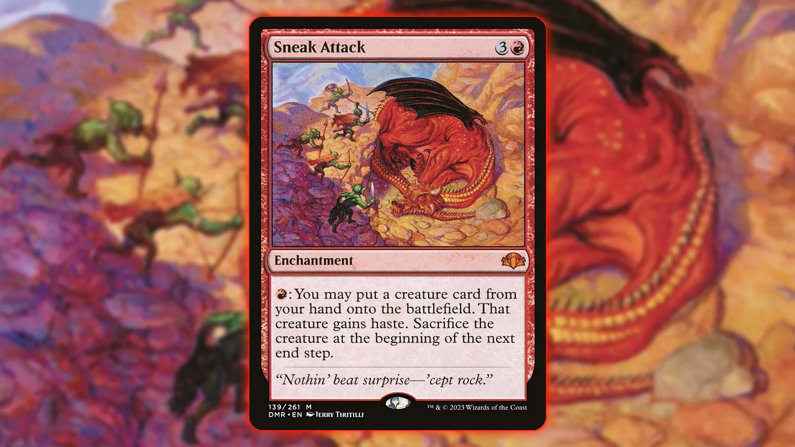 Red MTG Card: Sneak Attack