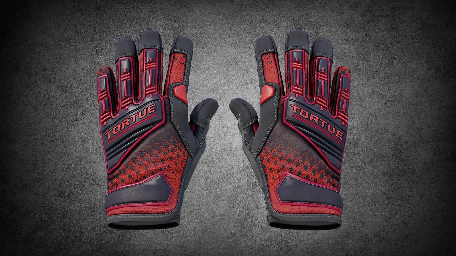 CS2 Specialist Gloves Crimson Kimono featuring a red and black diamond pattern