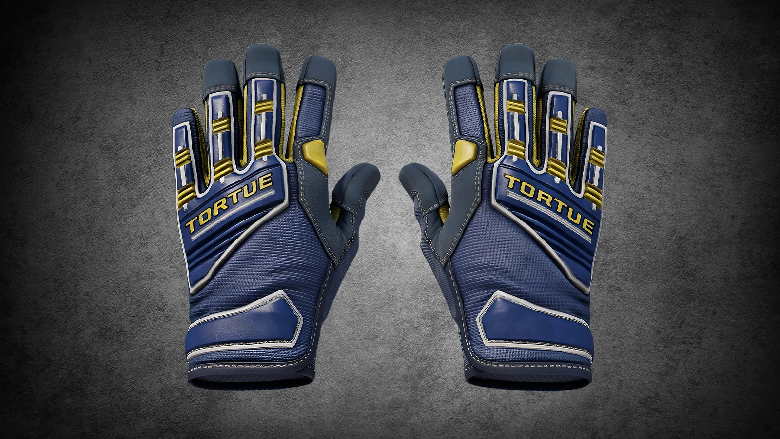 CS2 Specialist Gloves Field Agent - blue gloves with yellow and white accents