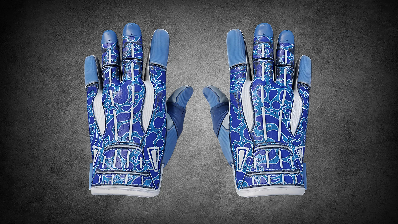 CS2 Sport Gloves Amphibious - bright blue gloves with a water-inspired splotch pattern