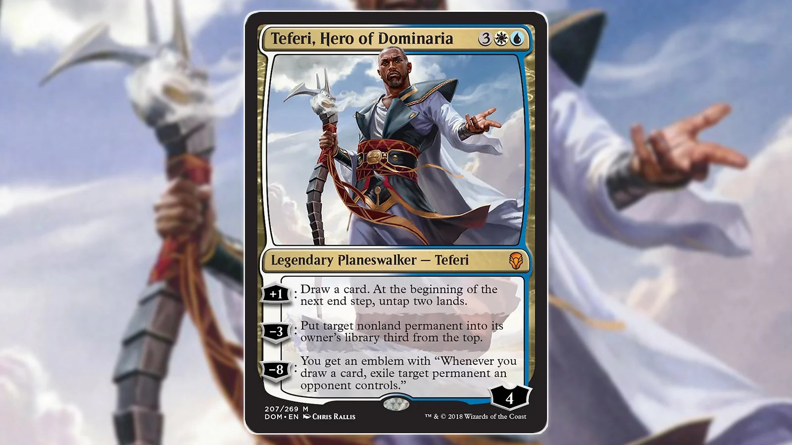 Mythic rare MTG card - Teferi, Hero of Dominaria