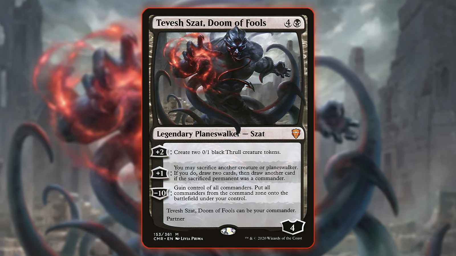 Partner Commander MTG Card: Tevesh Szat, Doom of Fools