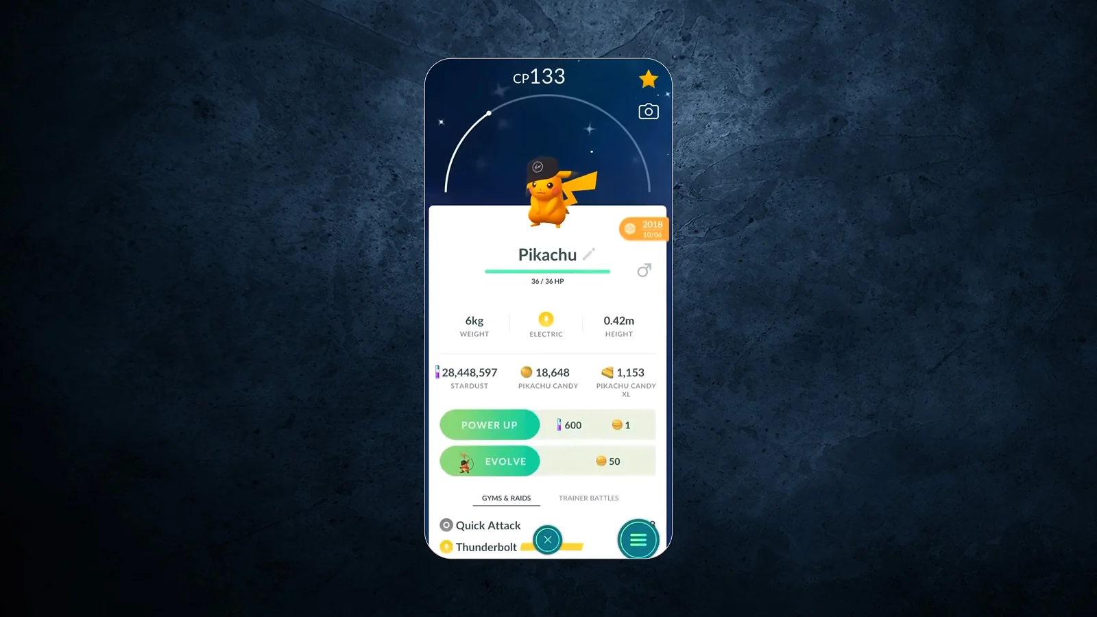Pokemon GO in-app screenshot