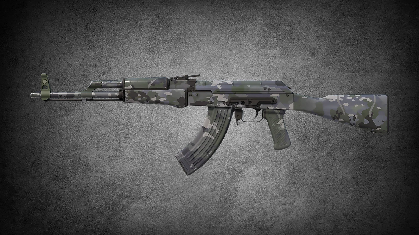 CS2 AK-47 Varicamo Grey skin with a camouflage pattern