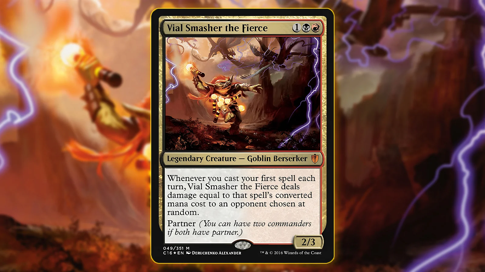 Partner Commander MTG Card: Vial Smasher the Fierce